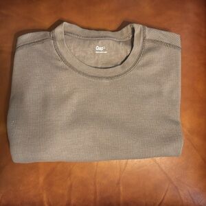 Gap Men's Beige Long Sleeve Thermal Shirt